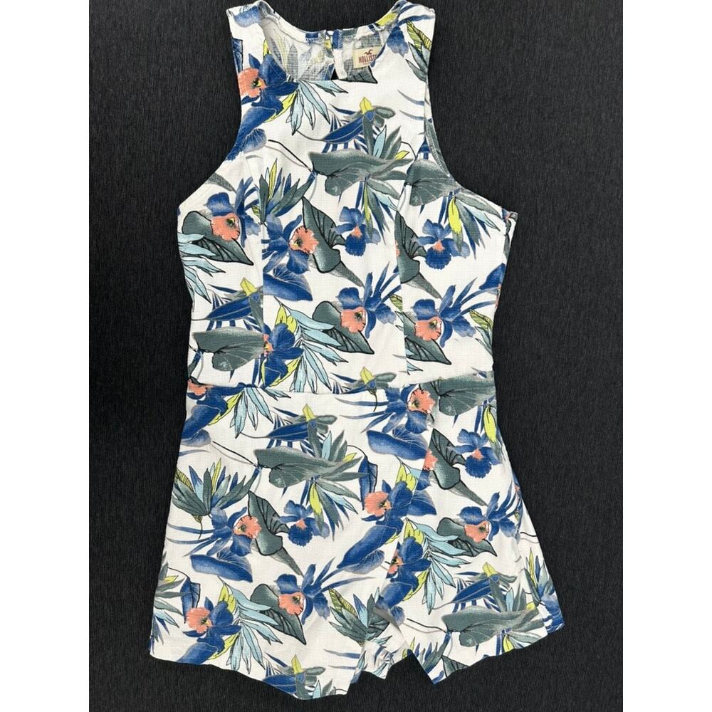 Hollister California Tropical Floral Halter Skort Romper Women's Size 0